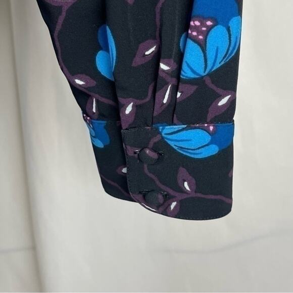 LOFT Bold Floral Print Career Office Work Shift Dress Women's NWOT Size XS - Picture 7 of 12